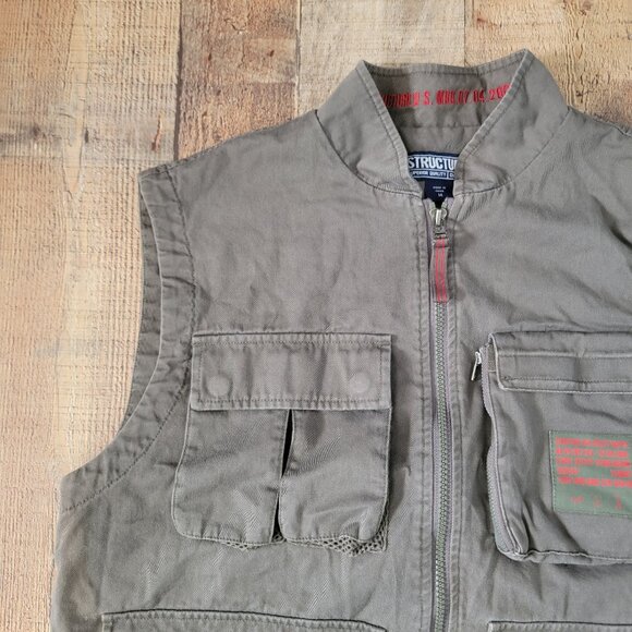 Structure USA Men's Utility Green Vest Size M - Picture 7 of 15